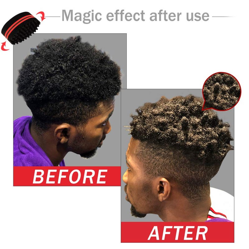 AIR&TREE Magic Barber Sponge Twist Brush Hair For Wave,Dreadlock,Coils,Afro Curl As Hairs Care Tool 2.8 IN Hole Diameter Suitable For Curly Hair (1 PCS) - Image 2